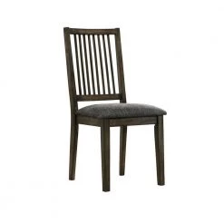 Gray Linen Like Fabric Counter Height Dining Side Chairs (Set of 2) by Unbranded