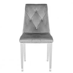 Modern Dark Grey Velvet Dining Chairs(Set of 2) by Unbranded -Boraam Sales Store gray unbranded dining chairs ymq21037615 c3 1000