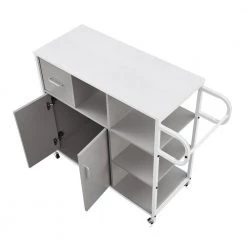 Gray MDF Kitchen Cart with Roller by Unbranded -Boraam Sales Store gray unbranded kitchen carts aybszhd1381 1f 1000