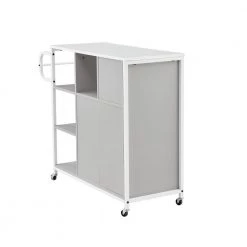 Gray MDF Kitchen Cart with Roller by Unbranded -Boraam Sales Store gray unbranded kitchen carts aybszhd1381 c3 1000