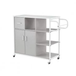 Gray Kitchen Pantry Cart with Roller by Unbranded