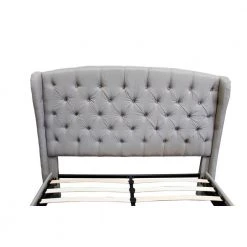 Spade Gray Queen Platform Bed Linen Frame by Unbranded -Boraam Sales Store gray unbranded platform beds yy130gyq c3 1000