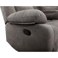 129.5 in. W 3-Piece Polyester Sectional Sofa With Reclining Chair and 4-Cup Holders for Living Room Furniture in Gray by Unbranded -Boraam Sales Store gray unbranded sectional sofas gy s recliner 44 1000