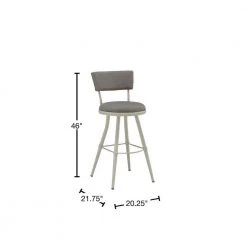 Benton White and Gray Bar Stool by Boraam 11 Benton White and Gray Bar Stool by Boraam -Boraam Sales Store gray white boraam bar stools 80752 40 1000