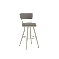 Benton White and Gray Bar Stool by Boraam