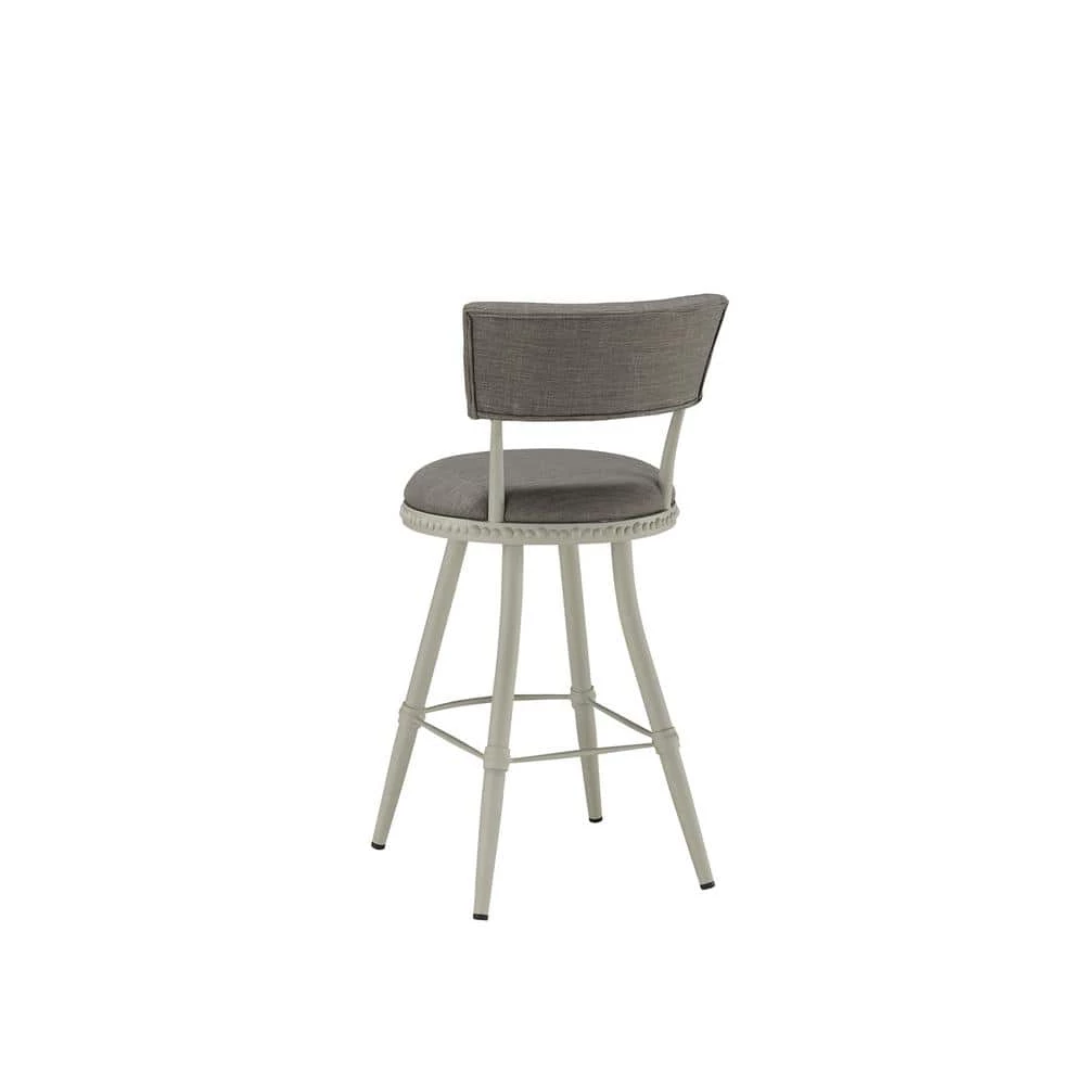 Benton White and Gray Bar Stool by Boraam 7 Benton White and Gray Bar Stool by Boraam - Image 5