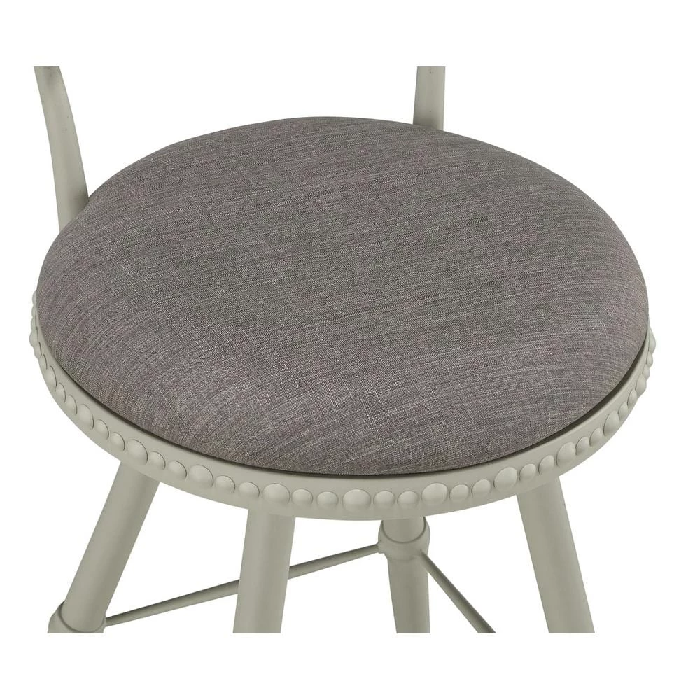 Benton White and Gray Bar Stool by Boraam 6 Benton White and Gray Bar Stool by Boraam - Image 4