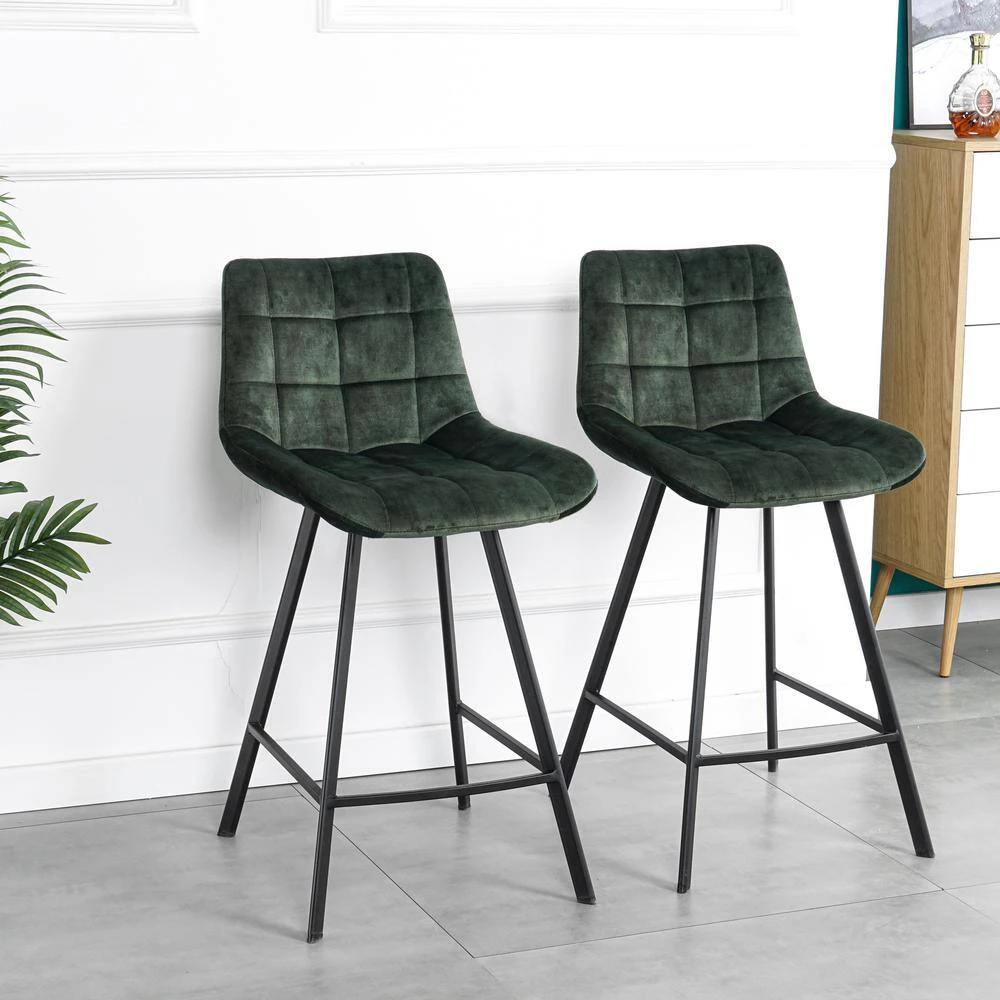 37.6 in.H Green Modern Nordic Comfortable High-Back Metal Frame Bal Stool (set of 2) by Unbranded 7 37.6 in.H Green Modern Nordic Comfortable High-Back Metal Frame Bal Stool (set of 2) by Unbranded - Image 5
