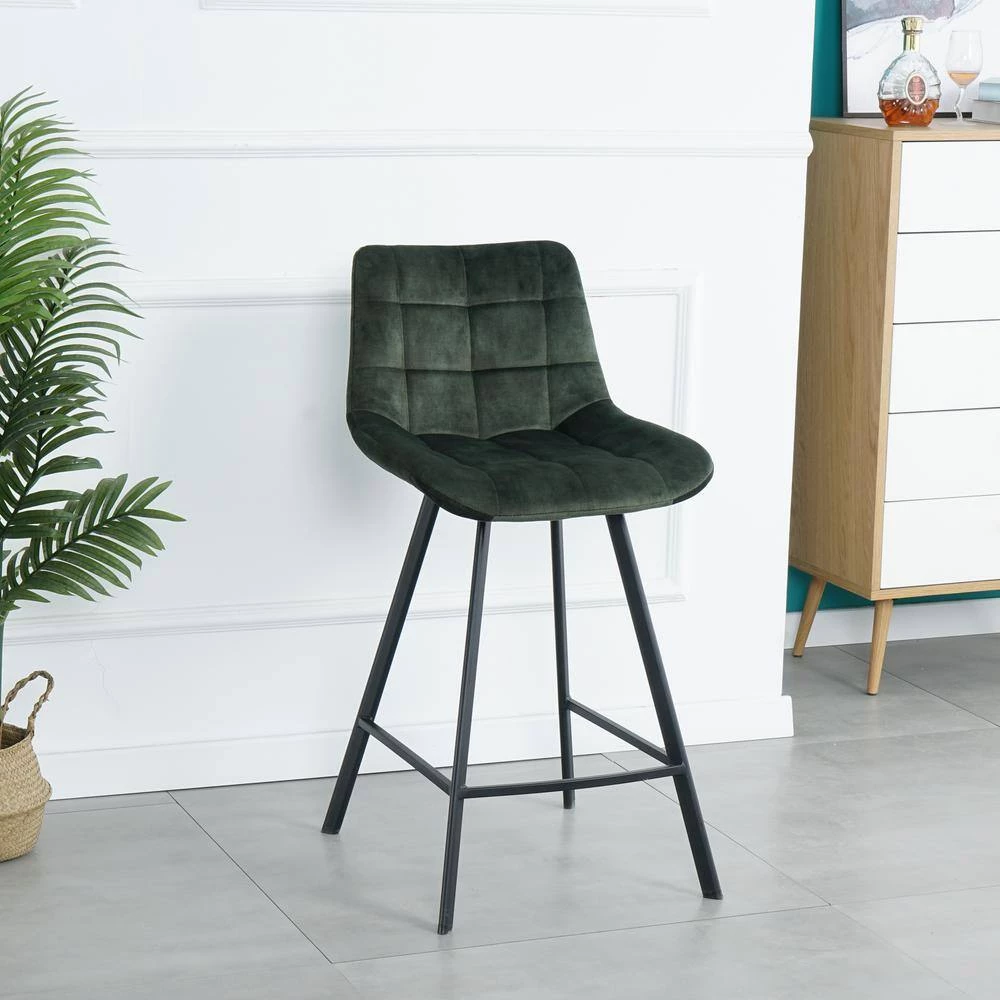 37.6 in.H Green Modern Nordic Comfortable High-Back Metal Frame Bal Stool (set of 2) by Unbranded 4 37.6 in.H Green Modern Nordic Comfortable High-Back Metal Frame Bal Stool (set of 2) by Unbranded - Image 2