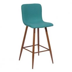 39.8 in. Green Low Back Metal Leg Counter Height Bar Stool with Fabric Seat and Back (Set of 2) by Unbranded -Boraam Sales Store green unbranded bar stools qykj md9144573 4f 1000