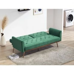 68.3 in. Width Green Velvet Twin Size Convertible Sofa Bed With 2-Pillows by Unbranded 14 68.3 in. Width Green Velvet Twin Size Convertible Sofa Bed With 2-Pillows by Unbranded -Boraam Sales Store green unbranded sofa beds zq w90450481 4f 1000