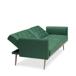 68.3 in. Width Green Velvet Twin Size Convertible Sofa Bed With 2-Pillows by Unbranded 17 68.3 in. Width Green Velvet Twin Size Convertible Sofa Bed With 2-Pillows by Unbranded -Boraam Sales Store green unbranded sofa beds zq w90450481 fa 1000