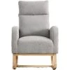 27.6 in. W Grey Arm Rocking Chair Modern Accent High Backrest Living Room Lounge , 2 Side Pocket by Unbranded -Boraam Sales Store grey unbranded rockers gliders ottomans gm h 535 64 1000