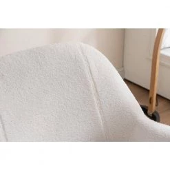 Ivory Teddy Accent Chair With Gold Legs by Unbranded -Boraam Sales Store ivory unbranded accent chairs gm h 229 44 1000