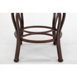 Beau 24 in. Black/Bronze Swivel Cushioned Bar Stool by Boraam -Boraam Sales Store khaki black boraam bar stools 80416 44 1000