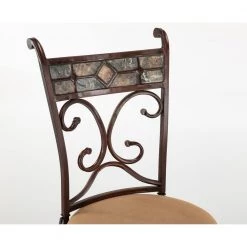 Beau 24 in. Black/Bronze Swivel Cushioned Bar Stool by Boraam -Boraam Sales Store khaki black boraam bar stools 80416 4f 1000