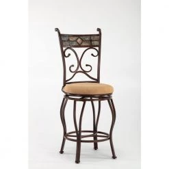 Beau 24 in. Black/Bronze Swivel Cushioned Bar Stool by Boraam -Boraam Sales Store khaki black boraam bar stools 80416 c3 1000