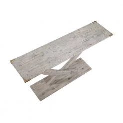 Montana 57 in. Light Barnwood Wire-Brush Rectangular Wood Console Table by Boraam -Boraam Sales Store light barnwood wire brush boraam console tables 77518 c3 1000