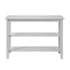 Landry 42 in. Light Gray Standard Rectangle Wood Console Table with Storage by Boraam