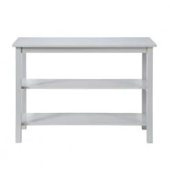 Landry 42 in. Light Gray Standard Rectangle Wood Console Table with Storage by Boraam