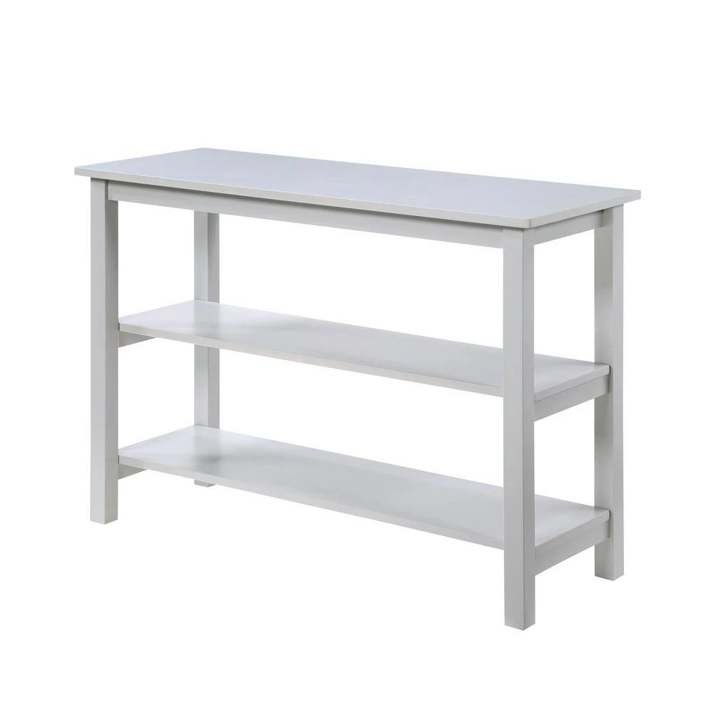 Landry 42 in. Light Gray Standard Rectangle Wood Console Table with Storage by Boraam 4 Landry 42 in. Light Gray Standard Rectangle Wood Console Table with Storage by Boraam - Image 2