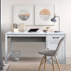 47 in. Light Gray Graham Writing Desk by Unbranded -Boraam Sales Store light gray unbranded writing desks gm1308wdlg 31 1000