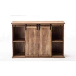 Weston 47 in. Natural Wood TV Stand Fits TVs Up to 45 in. with Storage Doors by Boraam