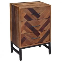 Boraam Sales Store 7 Benton Oak Wood 3-Drawer Natural Oak Single Nightstand (31 in. H x 20 in. W x 14 in. D) by Boraam