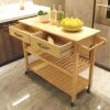 Natural Kitchen Cart with Wood Natural Top and 2-Drawer, 2-Shelf and Kitchen Island with 2 Wheels with Brake by Unbranded 2 Natural Kitchen Cart with Wood Natural Top and 2-Drawer, 2-Shelf and Kitchen Island with 2 Wheels with Brake by Unbranded -Boraam Sales Store natural unbranded kitchen carts aybszhd837 64 1000