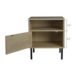 1-Drawer Natural Nightstand Side Table 18.90 in. W x 15.75 in. D x 22.24 in. H by Unbranded -Boraam Sales Store natural unbranded nightstands am908c 75 4f 1000
