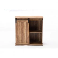 Weston Natural Sliding Barn Door Wine Cabinet by Boraam -Boraam Sales Store natural wood finish boraam bar cabinets 77417 44 1000