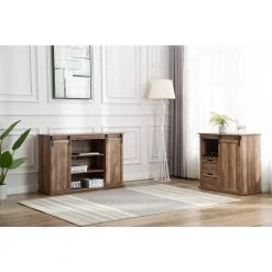 Weston Natural Sliding Barn Door Wine Cabinet by Boraam -Boraam Sales Store natural wood finish boraam bar cabinets 77417 d4 1000