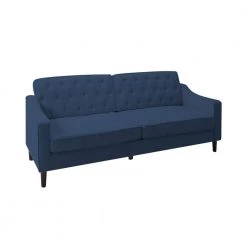 77.2 in. Wide Square Arm Polyester Straight Sofa in Navy Blue by Unbranded -Boraam Sales Store navy blue unbranded sofas couches crlw22341941 40 1000