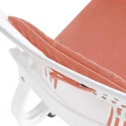 Orange Armless Swivel Sponge Office Task Chair With Adjustable Pillow and Footrest -White Back and Orange Cushion by Unbranded -Boraam Sales Store orange white 3 unbranded task chairs igo oc361b01or 44 1000