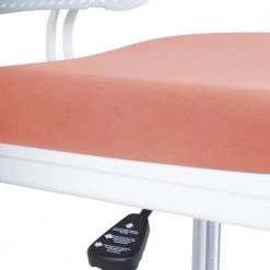 Orange Armless Swivel Sponge Office Task Chair With Adjustable Pillow and Footrest -White Back and Orange Cushion by Unbranded -Boraam Sales Store orange white 3 unbranded task chairs igo oc361b01or fa 1000