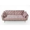 68.3 in. Width Pink Velvet Twin Size Convertible Sofa Bed With 2-Pillows by Unbranded -Boraam Sales Store pink unbranded sofa beds zq w90450491 64 1000