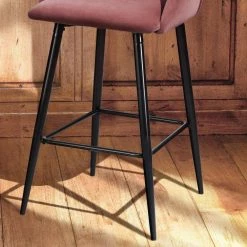 38.2 in. Low Back Matel Frame Bar Stool with Rose Velvet Seat and Back (Set of 2) by Unbranded 19 38.2 in. Low Back Matel Frame Bar Stool with Rose Velvet Seat and Back (Set of 2) by Unbranded -Boraam Sales Store rose unbranded bar stools qykj md5574794 fa 1000