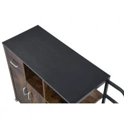 Rustic Brown Kitchen Pantry Cart with Roller by Unbranded 17 Rustic Brown Kitchen Pantry Cart with Roller by Unbranded -Boraam Sales Store rustic brown unbranded kitchen carts kx95 8 76 1000