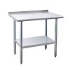 Stainless Steel Kitchen Utility Table With Under-shelf and Galvanized Legs by Unbranded -Boraam Sales Store silver unbranded kitchen prep tables aybszhd605 64 1000