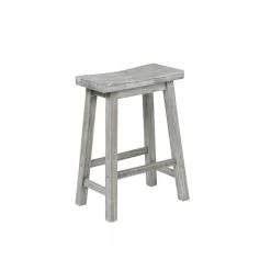Sonoma Storm Gray Wire-Brush Saddle Counter Stool by Boraam