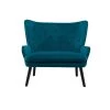 Teal High Back Accent Chair Comfortable Loveseat Fabric Padded Seat Modern High Back Arm-sofa by Unbranded -Boraam Sales Store teal unbranded accent chairs gm h 303 64 1000