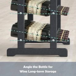 30-Bottle Iron Grey Wine Rack HDPE Freestanding by Unbranded -Boraam Sales Store unbranded wine racks aybszhd1913 44 1000