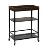 Walnut & black Kitchen Serving Cart and Islands, Rolling Cart with Storage by Unbranded -Boraam Sales Store walnut black unbranded kitchen carts aybszhd530 64 1000