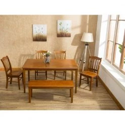Walnut Shaker Wood Side Dining Chairs (Set of 2) by Boraam -Boraam Sales Store walnut boraam dining chairs 30636 31 1000