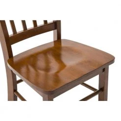 Walnut Shaker Wood Side Dining Chairs (Set of 2) by Boraam -Boraam Sales Store walnut boraam dining chairs 30636 44 1000