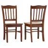 Walnut Shaker Wood Side Dining Chairs (Set of 2) by Boraam -Boraam Sales Store walnut boraam dining chairs 30636 64 1000