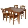 Shaker Rectangular Wood Top 5-Piece Dining Set in Walnut by Boraam 1 Shaker Rectangular Wood Top 5-Piece Dining Set in Walnut by Boraam -Boraam Sales Store walnut boraam dining room sets 81636 64 1000
