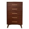 Gramercy 5-Drawer Brown Wood Chest by Unbranded -Boraam Sales Store walnut unbranded chest of drawers 1978 05 64 1000