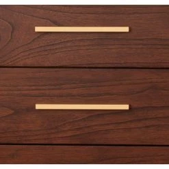 Gramercy 5-Drawer Brown Wood Chest by Unbranded -Boraam Sales Store walnut unbranded chest of drawers 1978 05 c3 1000