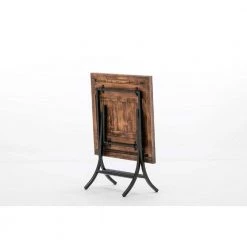 23 in. W Miriam Weathered Brown Wood and Metal End Table by Boraam -Boraam Sales Store weathered brown boraam end side tables 77024 1f 1000